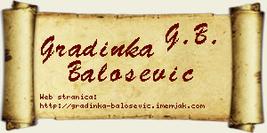 Gradinka Balošević vizit kartica